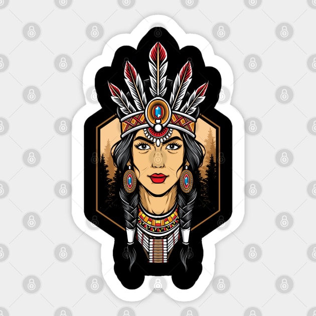 Indian warrior girl Sticker by Pixel Poetry